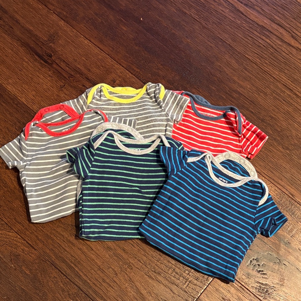 Striped Baby Onesies Set 6 months